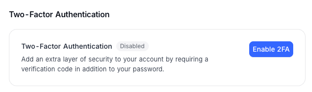 Enable 2FA button