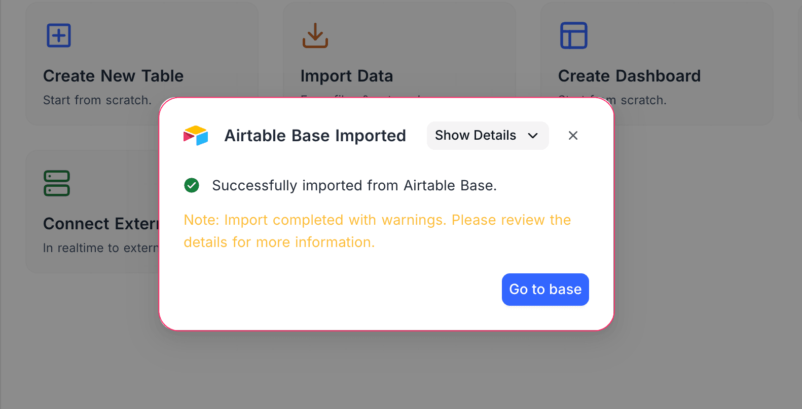 import data