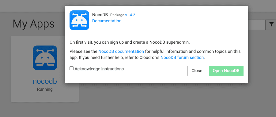 Cloudron My Apps