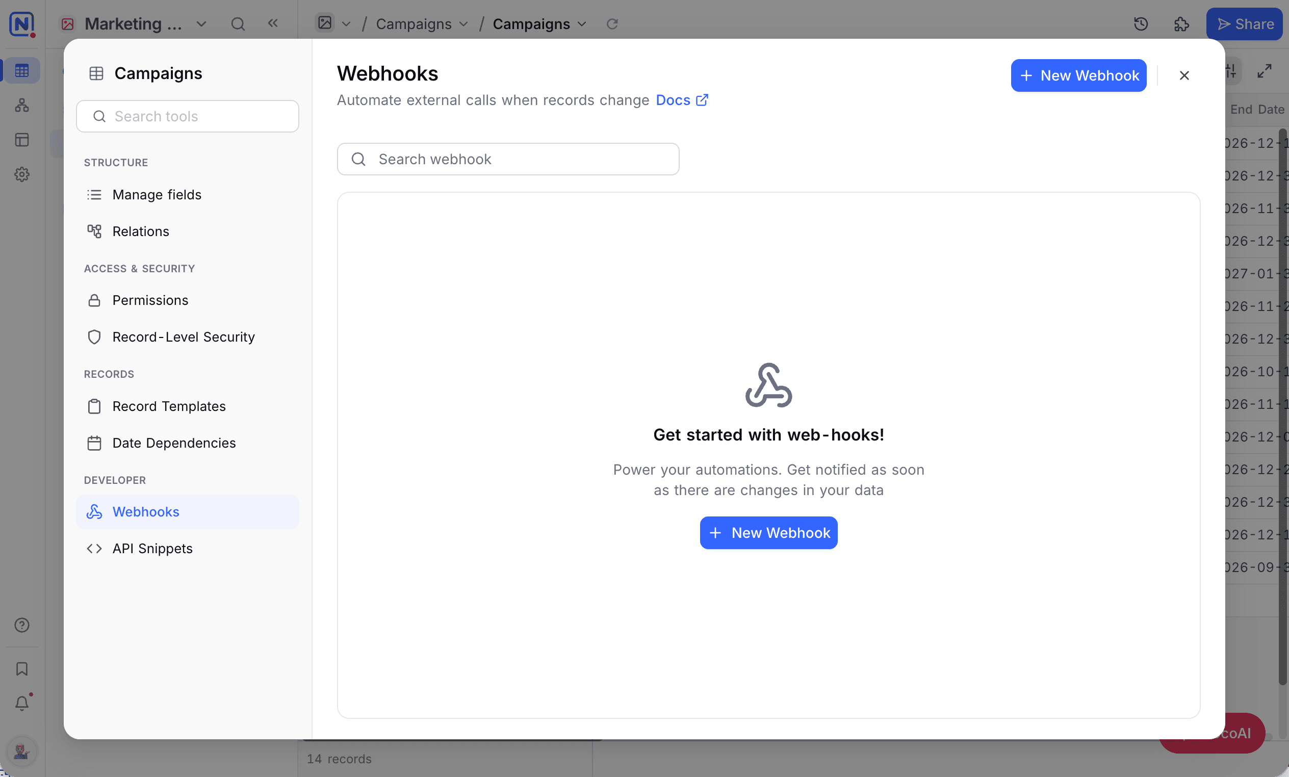 Accessing webhook