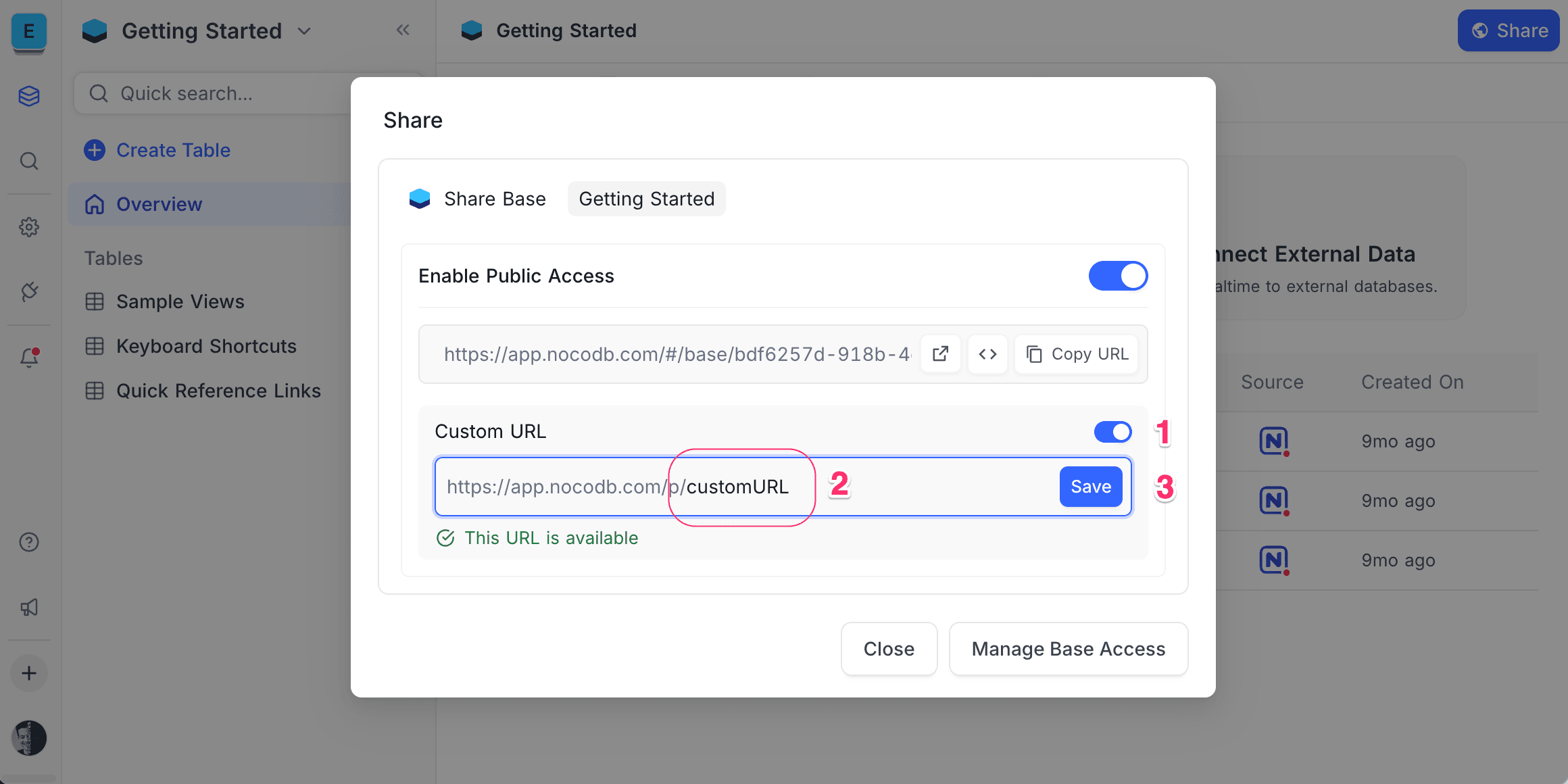 Custom URL