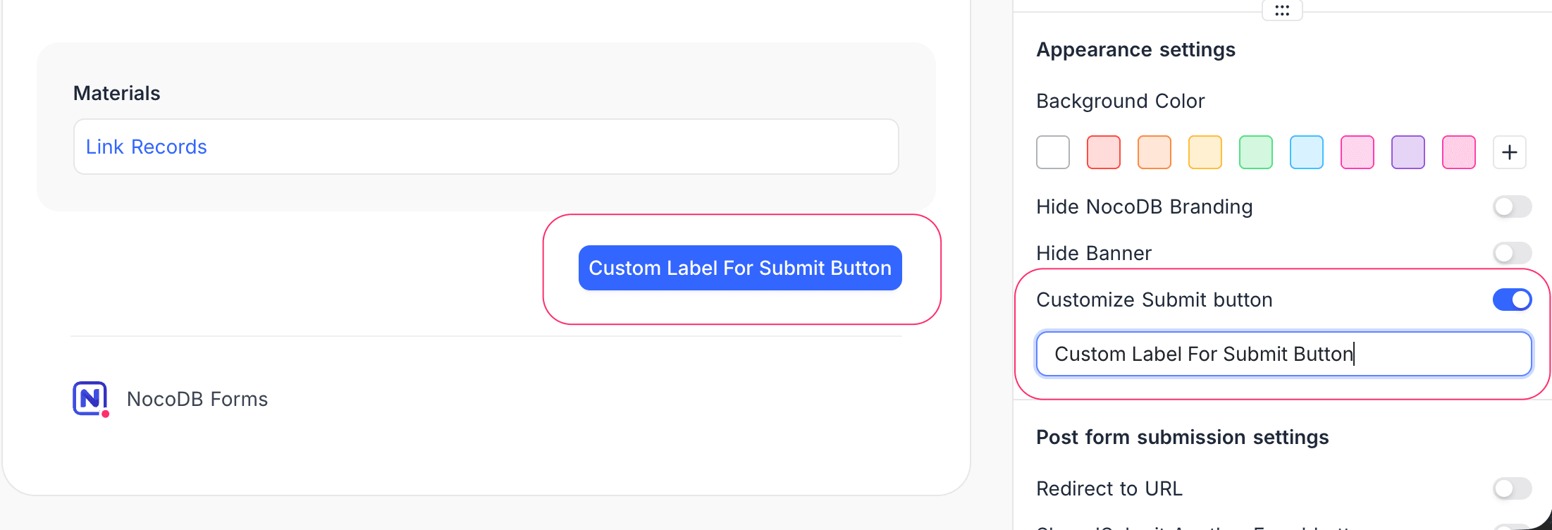Customize Submit Button