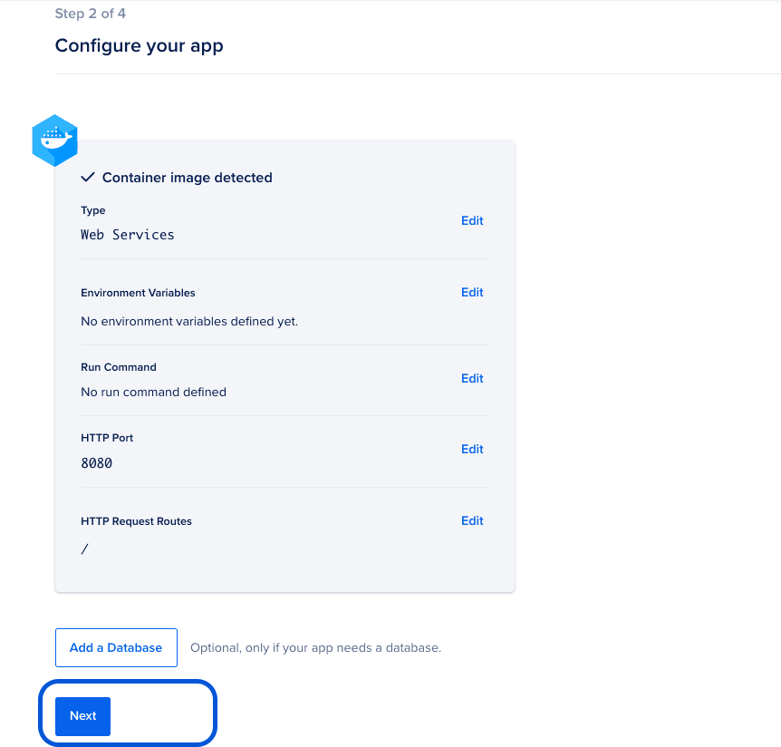 DigitalOcean Configure Settings
