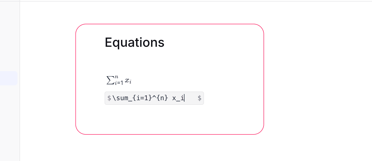 Equation