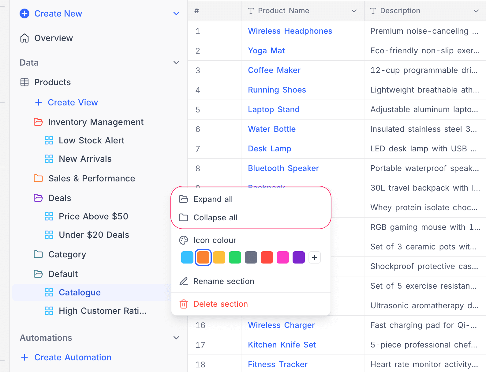 Expand all collapse all