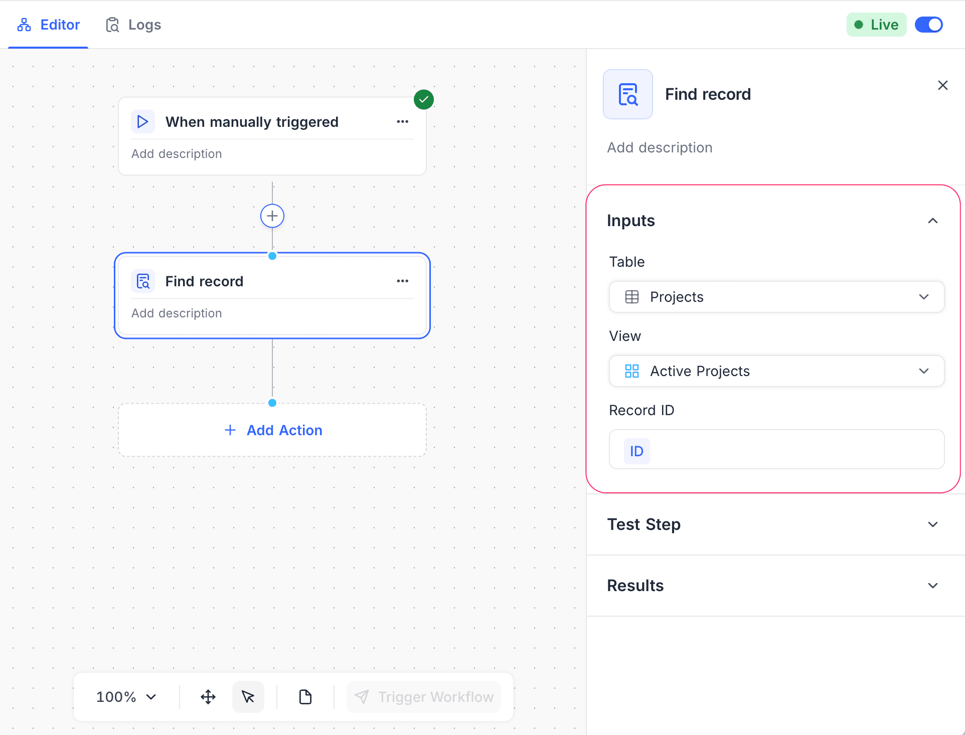 Find Record Node