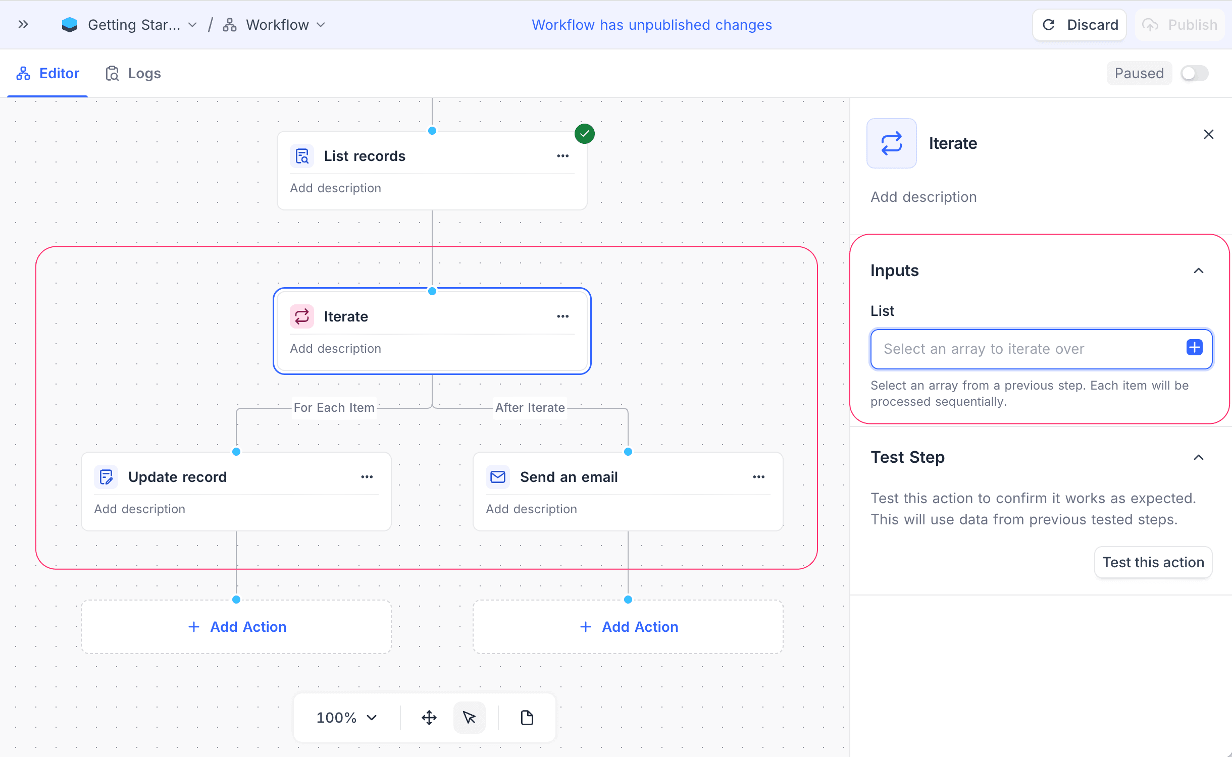 Iterate Node