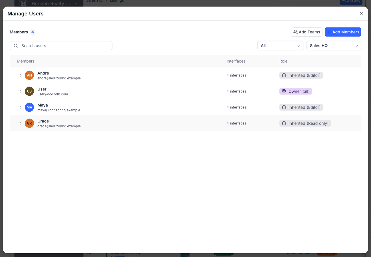 Manage access