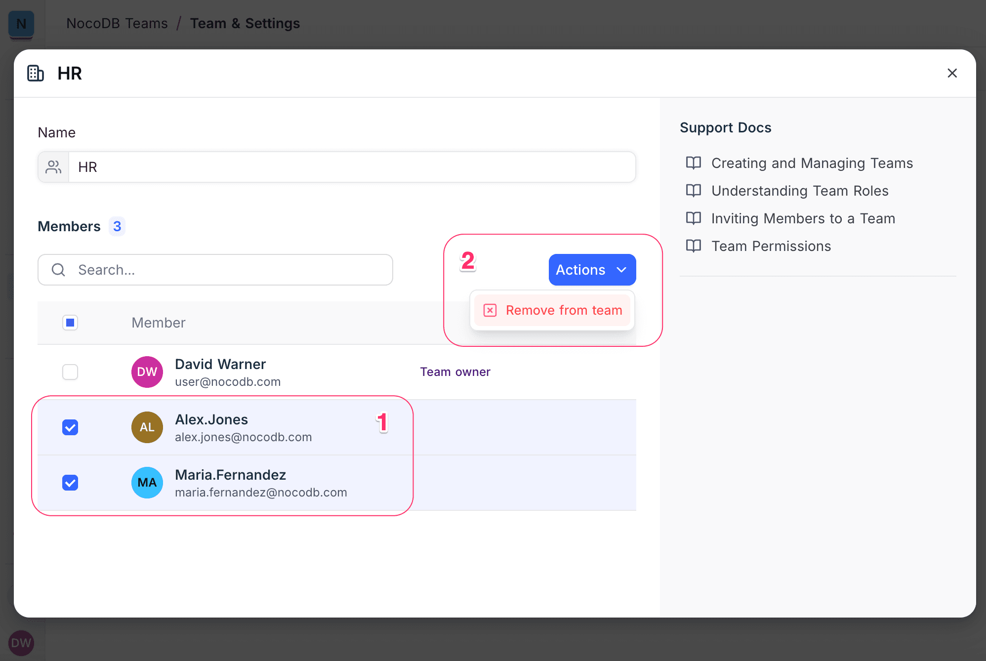 Select Multiple Members