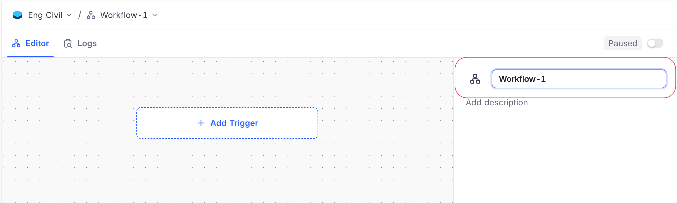 Naming workflow