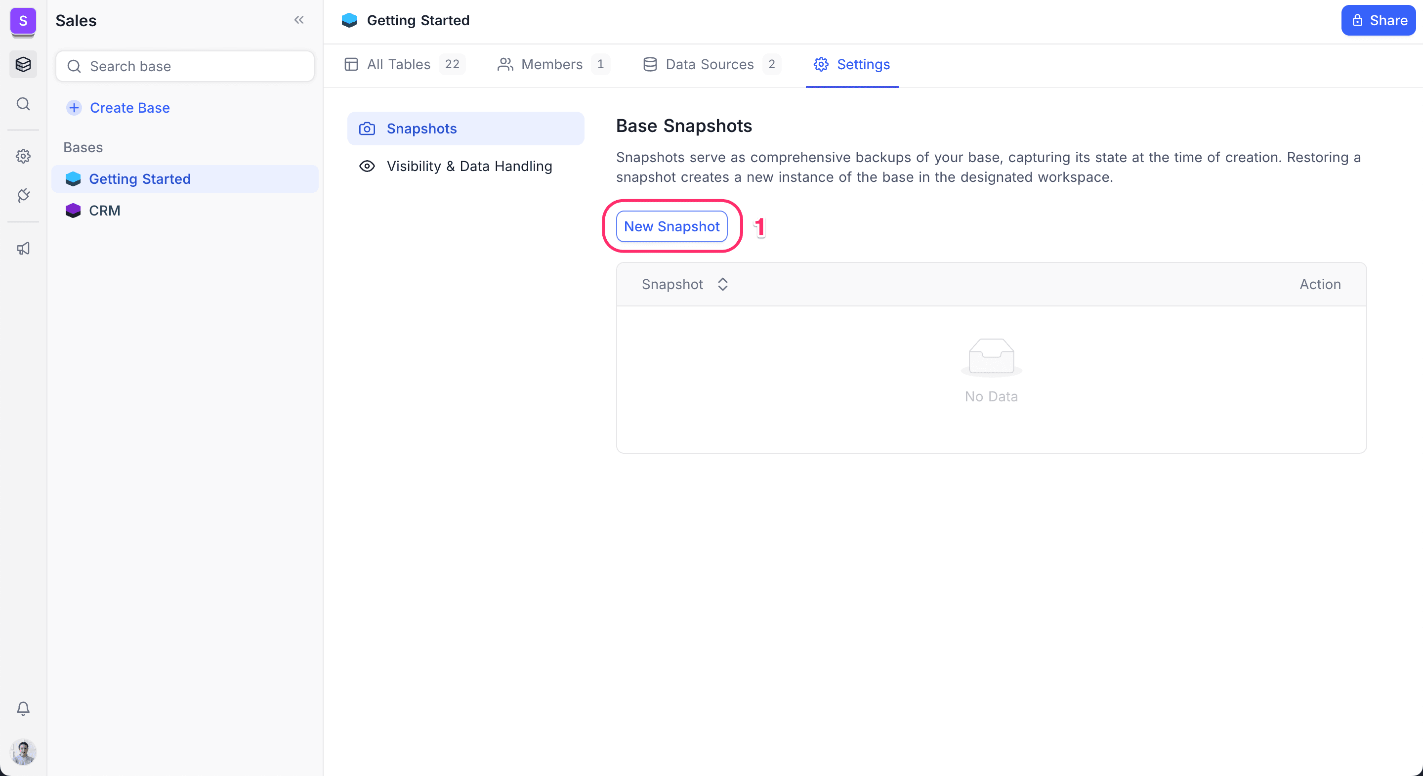 Create Snapshot