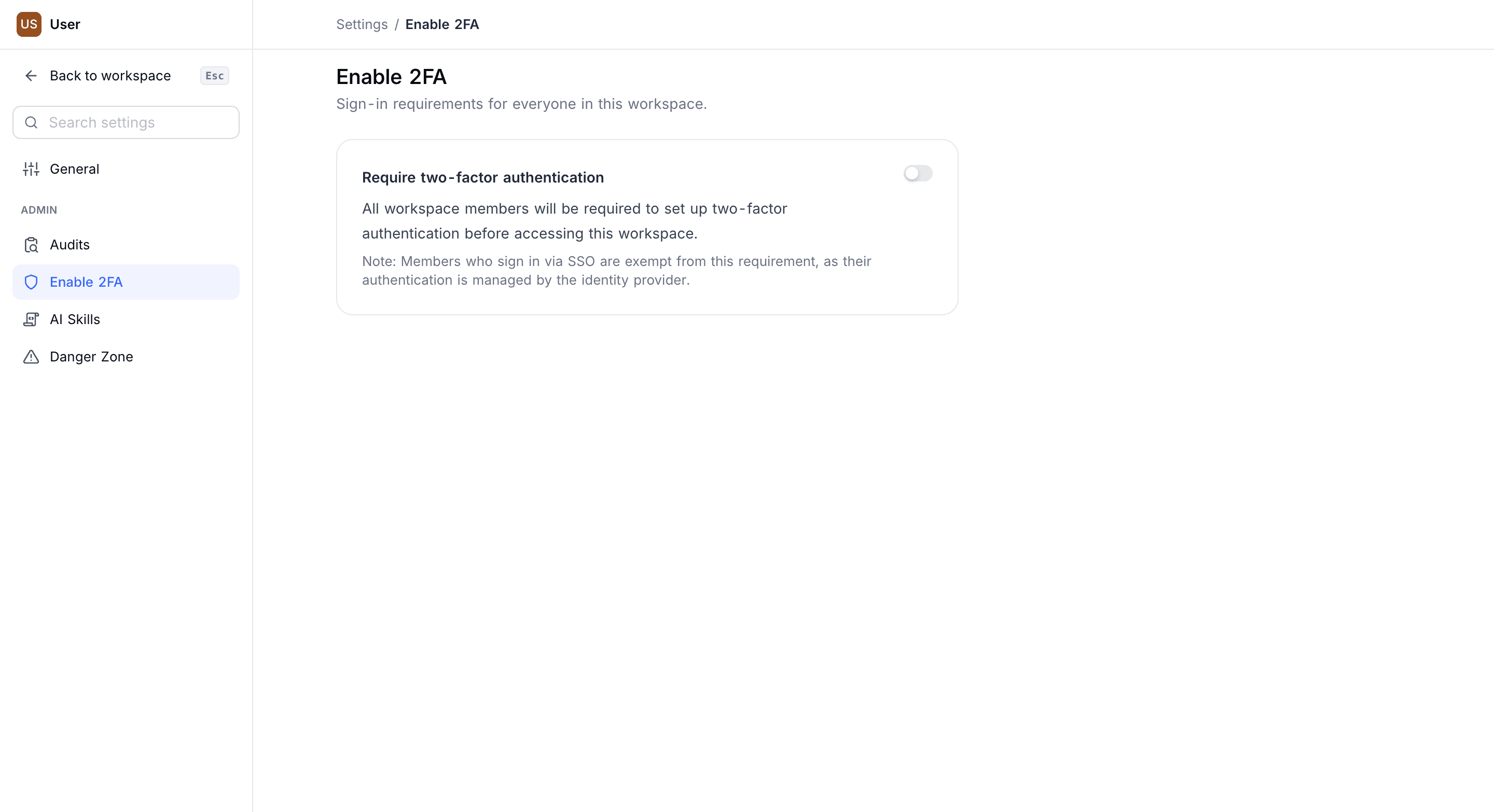 Require two-factor authentication