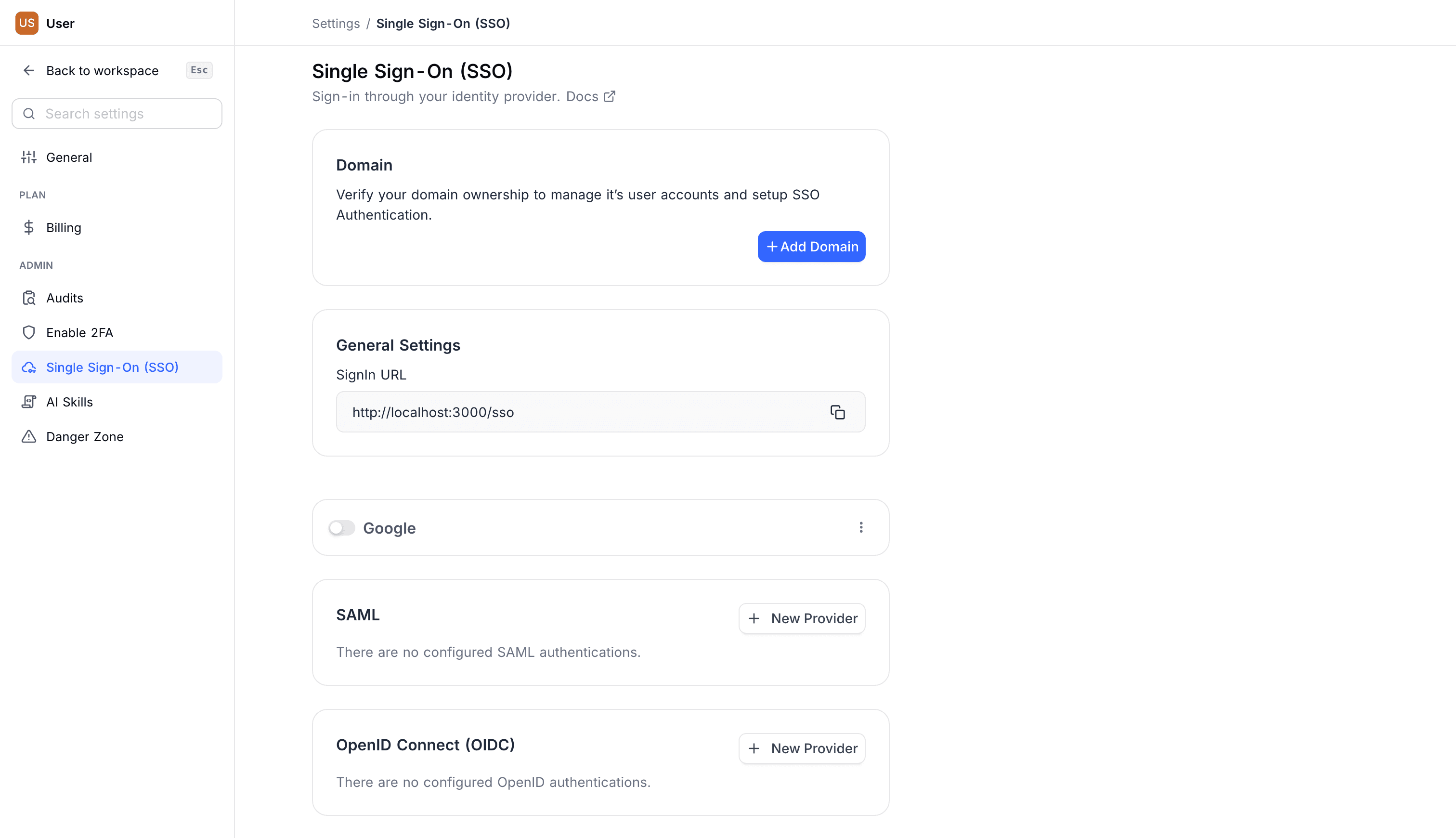 SSO Configuration