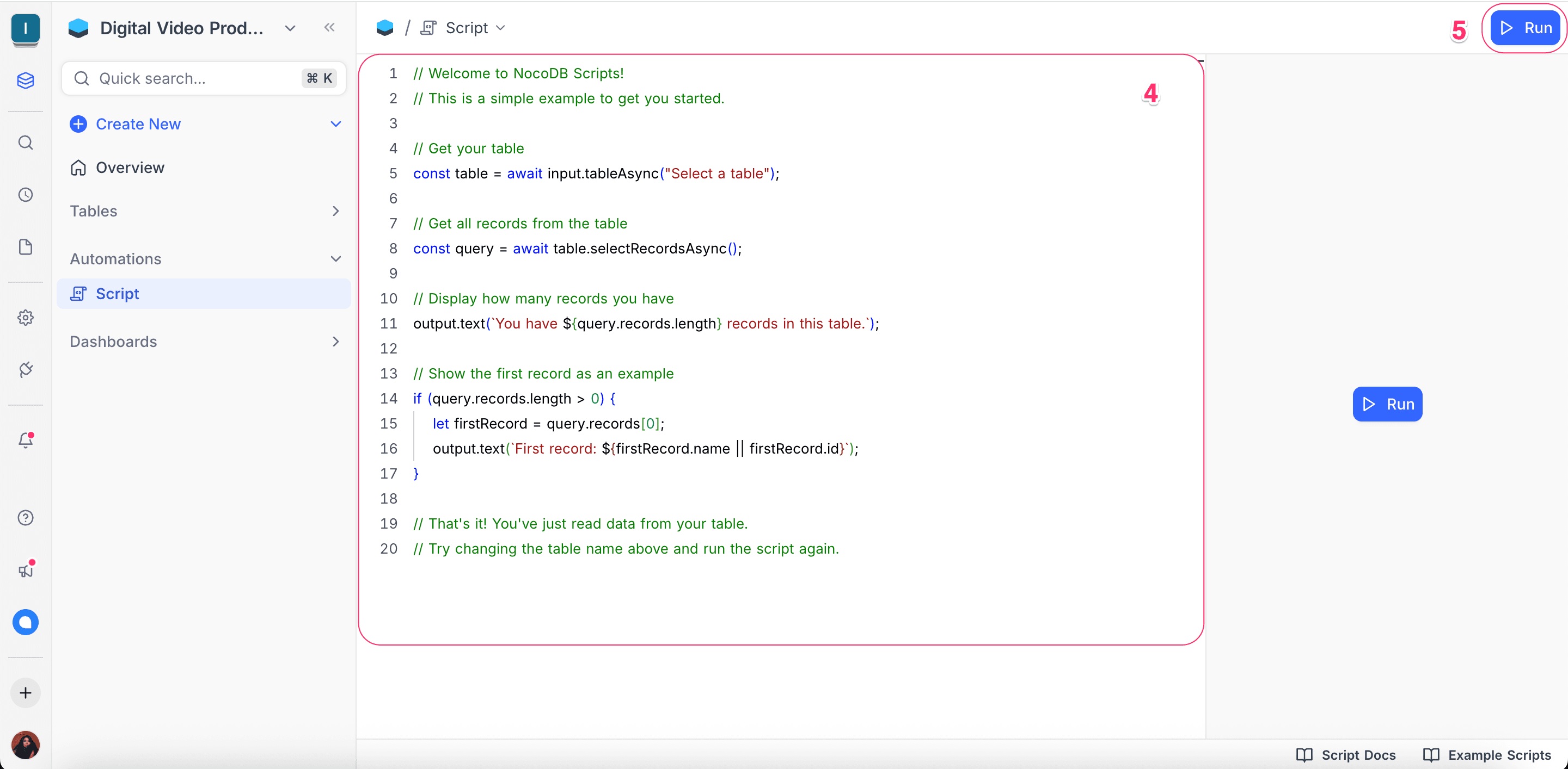 Create Script