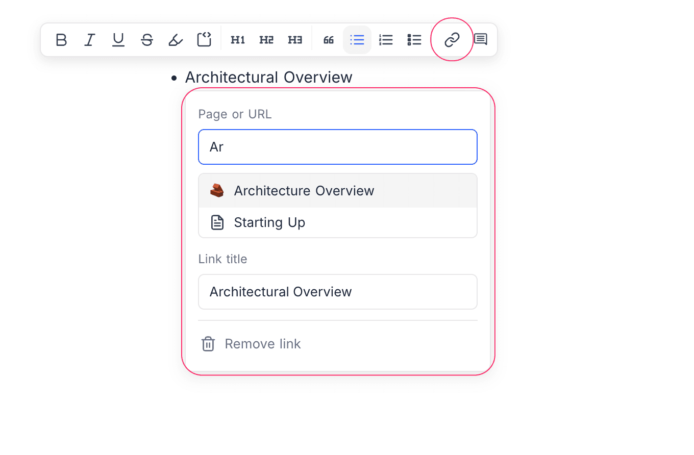 Page links