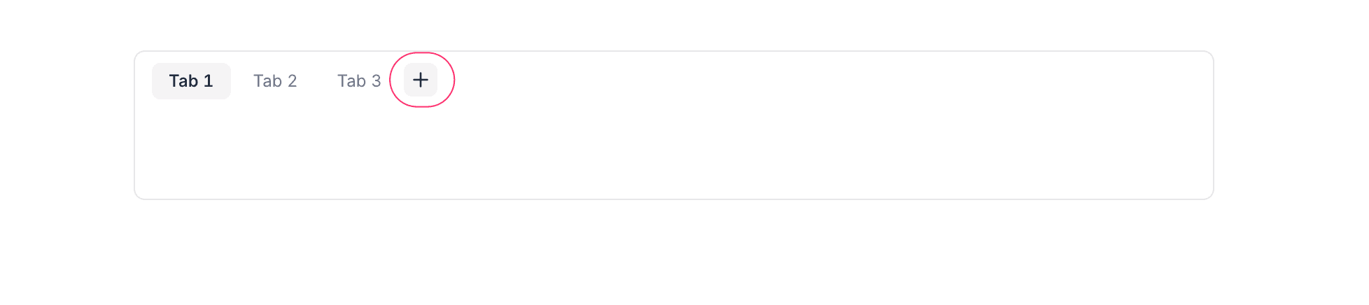 Add a new tab via the + button