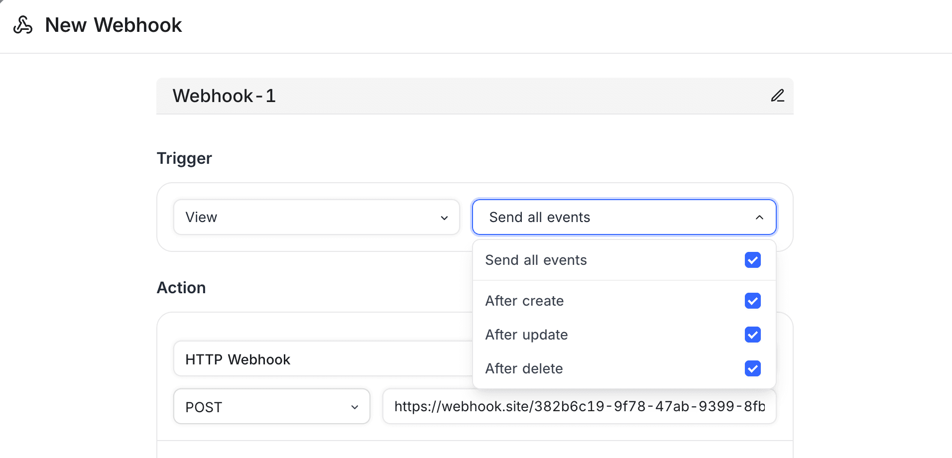 Field & View Webhooks